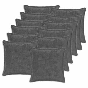 vidaXL Cushion Cover 12 pcs HOUTEN Dark Grey 40 x 40 cm