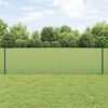 vidaXL Fence with Post Green 0.6 x 100 m Steel and PVC