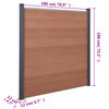 vidaXL Fence Panel Set Brown 526x186 cm WPC