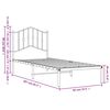vidaXL Metal Bed Frame without Mattress with Headboard Black 80x200cm