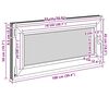 vidaXL Basement Window "RISOR" 100x50 cm Tilt&Turn DIN Left White
