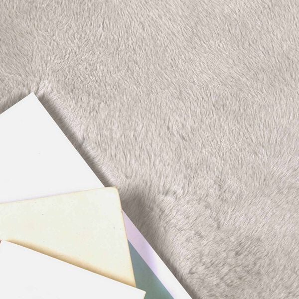 vidaXL Anti-Slip Faux Rabbit Fur Rug Olite Beige &Oslash; 200 cm Polyester