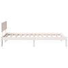 vidaXL Bed Frame with Headboard White 80 x 200 cm Solid Pine Wood