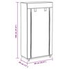 vidaXL Shoe Cabinet with Cover Grey 58x28x106 cm Fabric