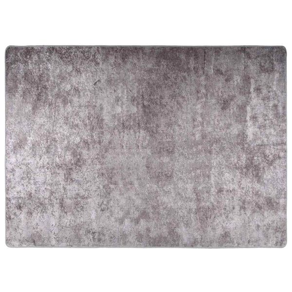 vidaXL Rug Washable Grey 150x230 cm Anti Slip