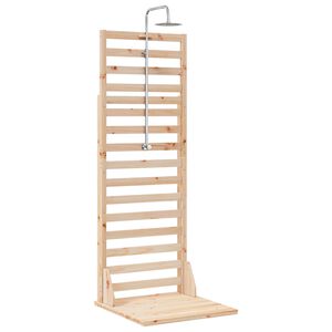 vidaXL Outdoor Shower 225 cm Solid Pine Wood and Stainless Steel