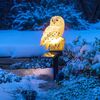 HI LED Solar Owl Garden Light White