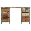 vidaXL Pedestal Desk Solid Wood Reclaimed 140x50x77 cm