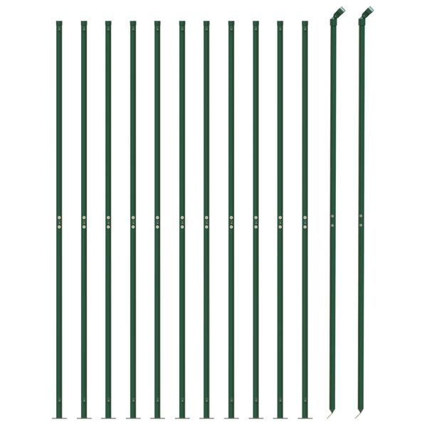 vidaXL Wire Mesh Fence with Flange Green 0.8x25 m
