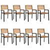 vidaXL 9 Piece Garden Dining Set Solid Wood Acacia and Metal