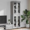 vidaXL Highboard FLORIN Grey Sonoma 60 x 35 x 182 cm Engineered Wood