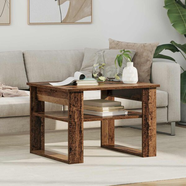 vidaXL Coffee Table Old Wood 64 x 54 x 44 cm Engineered Wood