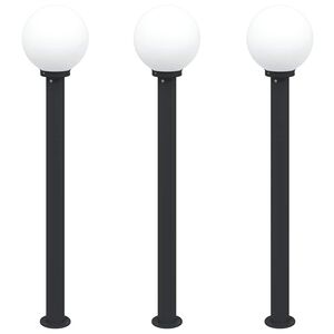 vidaXL Bollard Lights 3 pcs 120 cm Black IP44
