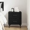 vidaXL Bedside Cabinet Black Oak 40 x 35 x 47.5 cm Engineered Wood
