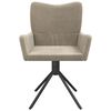vidaXL Swivel Dining Chairs 2 pcs Light Grey Velvet
