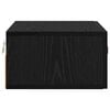 vidaXL Wall-mounted Bedside Cabinet Black Oak 35 x 35 x 20 cm