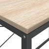 vidaXL Computer Desk Black and Oak 110x60x70 cm Engineered Wood