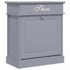 vidaXL Shoe Cabinet Grey 50x28x58 cm Paulownia Wood