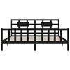vidaXL Bed Frame without Mattress Black 200x200 cm Solid Wood Pine