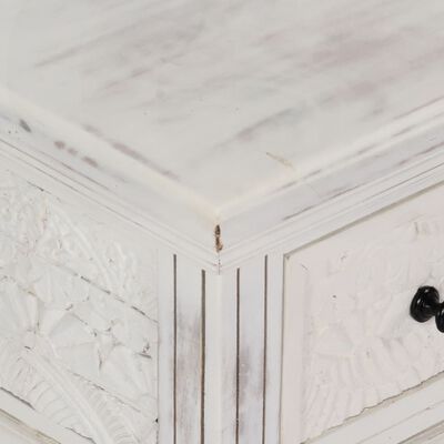 vidaXL Coffee Table White 70x70x30 cm Solid Mango Wood