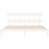 vidaXL Bed Frame without Mattress White Super King Size Solid Wood Pine