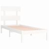 vidaXL Bed Frame without Mattress White 90x190 cm Single Solid Wood