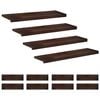 vidaXL Stair Treads 12 pcs 100 x 25 x 2 cm Dark Brown Solid Beech Wood