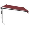 vidaXL Automatic Retractable Awning Burgundy 350x250 cm