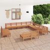 vidaXL 13 Piece Garden Lounge Set Solid Wood Pine Honey Brown