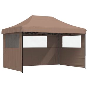 vidaXL Party Tent Folding Brown 279 x 410 x 315 cm Oxford Fabric