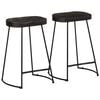vidaXL Bar Stools 2 pcs Black 45x40x62 cm Solid Wood Mango