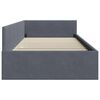 vidaXL Corner Bed Frame with Headboard Dark Grey 80 cm x 200 cm Velvet