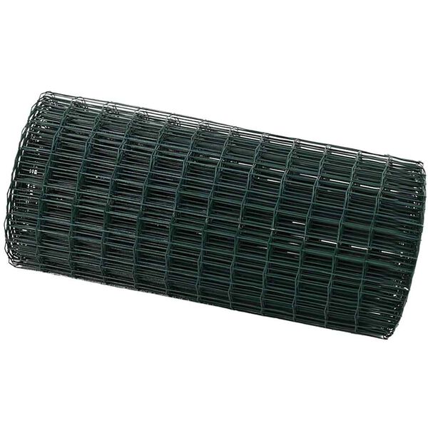 vidaXL Euro Fence Green 0.6 x 50 m PVC-coated iron