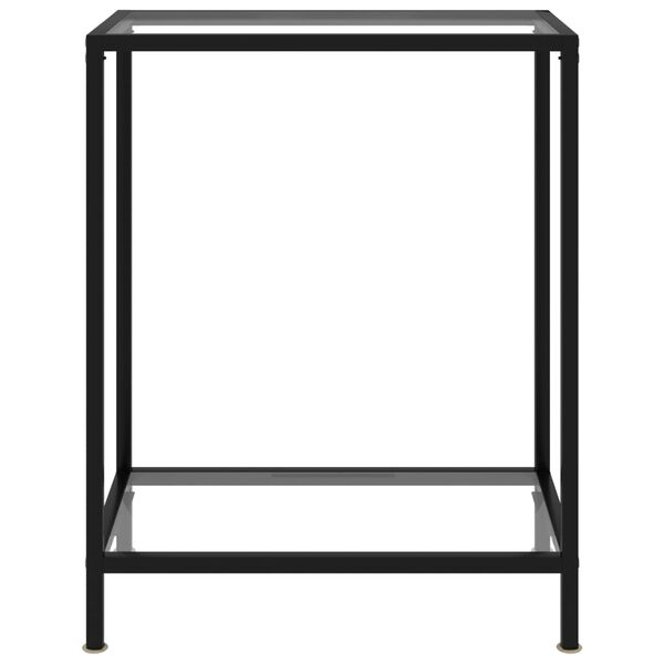 vidaXL Console Table Transparent 60x35x75 cm Tempered Glass