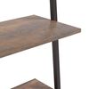 vidaXL 4-Tier Leaning Shelf Dark Brown and Black 64x34x150.5 cm