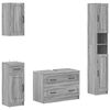 vidaXL 4 Piece Bathroom Cabinet Set UTRECHT Grey Sonoma