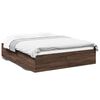 vidaXL Bed Frame without Mattress Brown Oak 160x200 cm