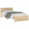vidaXL Bed Frame without Mattress with Headboard Sonoma Oak 100x200 cm