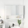 vidaXL Mirror Cabinet with Door White 80 x 17 x 55 cm Engineered Wood