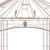 vidaXL Garden Pavilion Antique Brown 4 m Iron