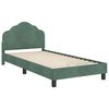 vidaXL Children's Bed Frame with Headboard Sea Green 80 x 200 cm