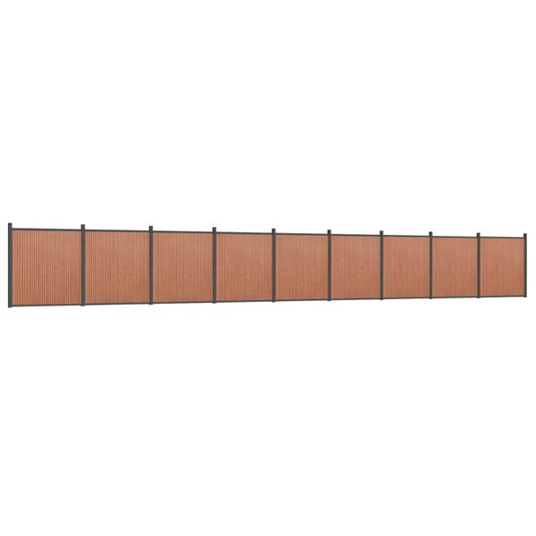 vidaXL Fence Panel Brown 1564x186 cm WPC