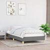 vidaXL Bed Frame without Mattress Dark Grey 90x190 cm Single Single Fabric