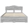 vidaXL Bed Frame with Drawer Grey Sonoma 160 x 200 cm Engineered Wood