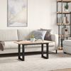 vidaXL Coffee Table O-Frame 90x40x45.5 cm Solid Wood Pine and Steel