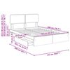 vidaXL Storage Bed with Headboard White 140 x 200 cm Engineered Wood