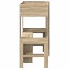 vidaXL Loft Bed Frame with Desk Sonoma Oak 75 x 190 cm Engineered Wood