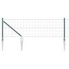 vidaXL Euro Fence with Spikes 50 x 0.4 m PVC-Coated Steel Green Mesh