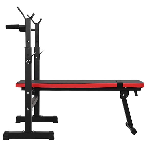 VidaXL Weight Bench Black 67 x 126.5 x 111 cm Powder-coated steel