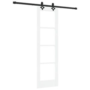 vidaXL Sliding Door ORKDAL 61 x 198.5 cm Solid Pine Wood and Glass
